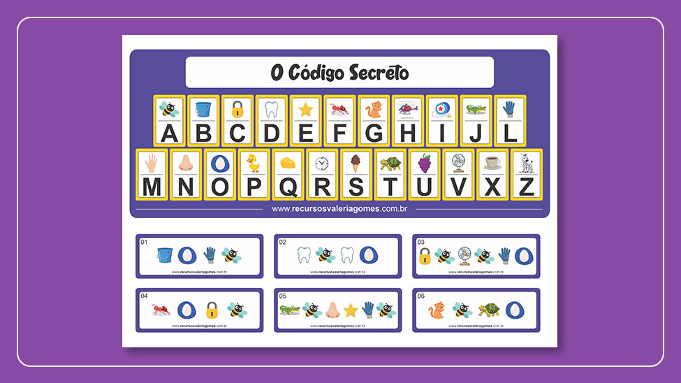 O Código Secreto: Jogo para Trabalhar a Atenção Visual e Alfabetização